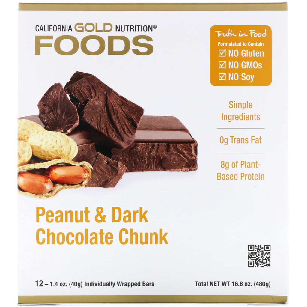 カリフォルニアゴールドニュートリションのピーナッツ＆ダークチョコレート